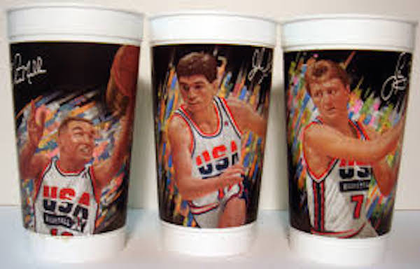1992 Dream Team special edition cups from McDonalds