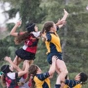 Girl Ruggers Peaking on the College Pitch