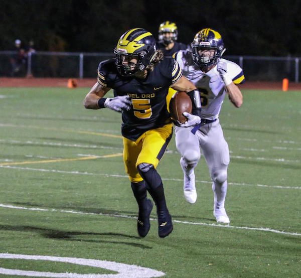 Matthew Smart, Del Oro Football Sr wide receiver caught three passes for 173 yards and scored both touchdowns in come from behind win...