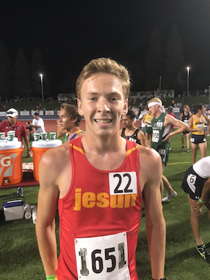 Jesuit Cross Country Senior, MATT STRANGIO blazed through Fresno's Woodward Park course in a time of 14 minutes and 44 seconds on Nov. 30. It was 16 full seconds faster than the next closest finisher and delivered his second consecutive CIF Division I State Championship