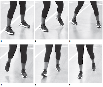 Olympic volleyball setter, Lindsey Berg, The left-right footwork pattern helps you establish a good setting rhythm. Start by stepping with your left foot. Turn toward Zone 4 if you’re not already facing that direction, then push off with your back foot (left foot). Finally, take a step with your right foot and transfer your weight forward.