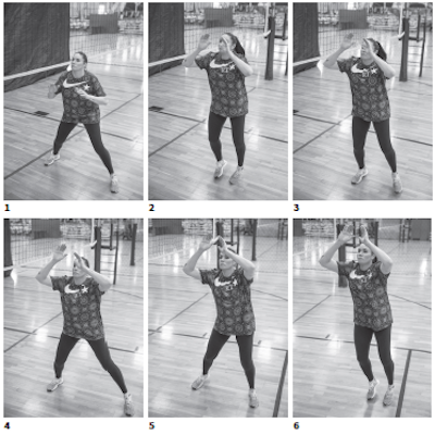 Lindsey Berg, Team USA Volleyball setter; Shuffle, shuffle footwork is an efficient way to get your feet to the ball.