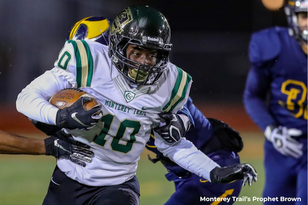 sac-joaquin section football, prophet brown, monterey trail