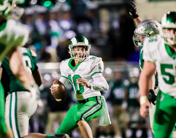 High school football: Los Gatos senior Adam Garwood carries ball