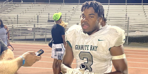 Carter Jackson, No. 18 Granite Bay Rushes By Elk Grove