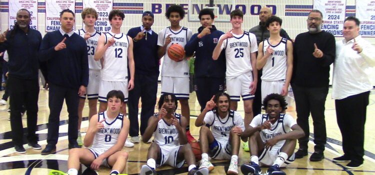 Brentwood boys basketball team survives another clutch shot from Louis Bond, edging Windward in overtime to secure first league title since 2013