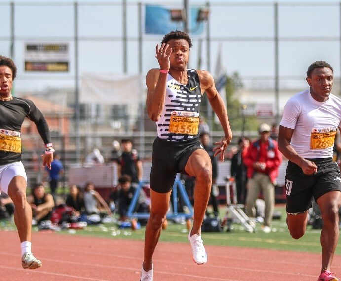 Brandon Arrington, Jr. of Mount Miguel sweeps sprints, sets 60 and 150 records at California Winter Outdoor Championships; South Torrance’s Liam Miller achieves distance double, repeating in 3,000