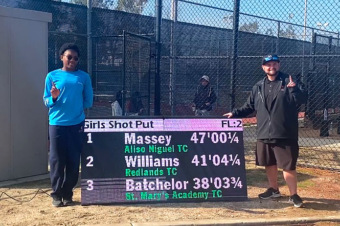 Jaslene Massey of Aliso Niguel sets California Winter Outdoor Championships girls shot put record; Moorpark’s Davis Benson equals meet all-time mark in boys high jump