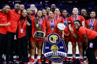 Etiwanda girls basketball team achieves historic three-peat by sweeping trilogy with Archbishop Mitty in Open Division state finals