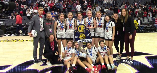 Woodland Christian multi-sport star Teagan Hayes showcases versatility to help Cardinals hold off Rosamond, capture first Division 5 girls basketball state crown