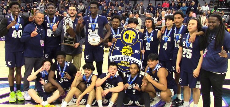 San Gabriel Academy boys basketball team survives chaotic final minute against The King’s Academy to win first Division 3 state championship