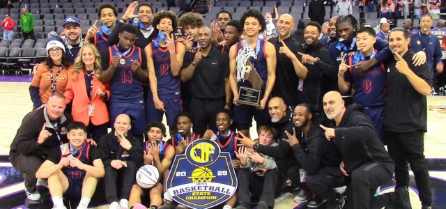 Brayden Burries brilliant in 44-point effort to elevate Eastvale Roosevelt boys basketball team to 80-60 win against Archbishop Riordan in Open Division state final