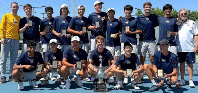 Menlo School boys tennis team knocks off California High 6-1 in regional championship, earns rematch with University High of Irvine in state final