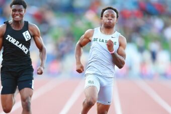 Concord De La Salle junior Jaden Jefferson sets California all-time mark in boys 100-meter dash with wind-legal 10.01 in state prelims