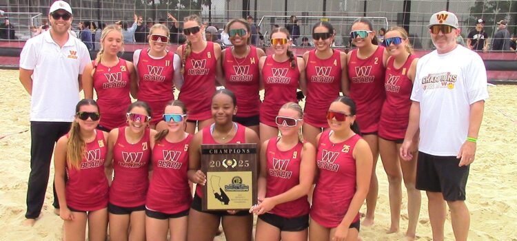 Long Beach Wilson holds off Moore League rival Long Beach Millikan to earn 3-2 victory in CIF-Southern Section Division 2 beach volleyball final