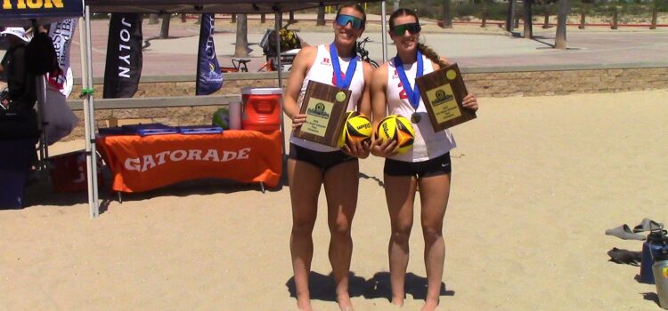 Redondo Union junior twins Addi Junk and Avery Junk are last team standing, capturing first program’s first CIF-Southern Section beach volleyball pairs title
