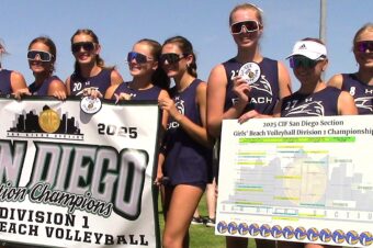 San Marcos sweeps Carlsbad to place final stamp on dominant run to first CIF-San Diego Section Division 1 beach volleyball championship