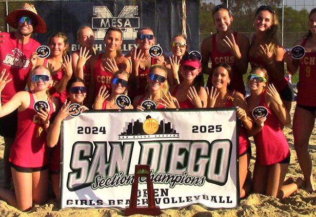 Four-peat a remarkable feat for Cathedral Catholic, which edges rival Torrey Pines 3-2 in CIF-San Diego Section Open Division beach volleyball final