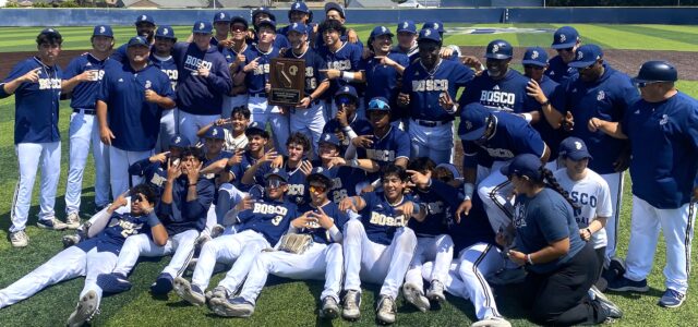St. John Bosco baseball team celebrates second straight Southern California Regional crown with 4-0 victory against Patrick Henry in Division 1 final