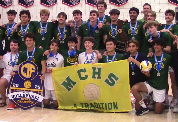 Masterful performance by top-ranked Mira Costa boys volleyball team in sweep of Archbishop Mitty in inaugural Division 1 state final