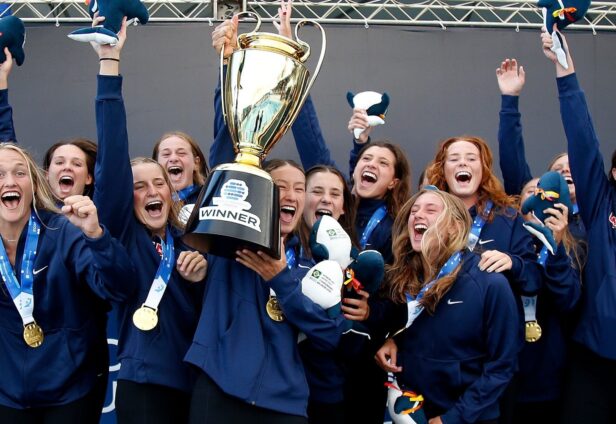 Emily Ausmus, Lucy Haaland-Ford lead U.S. women’s national team to gold medal with 16-15 win against Spain at World Aquatics Under-20 Water Polo Championships