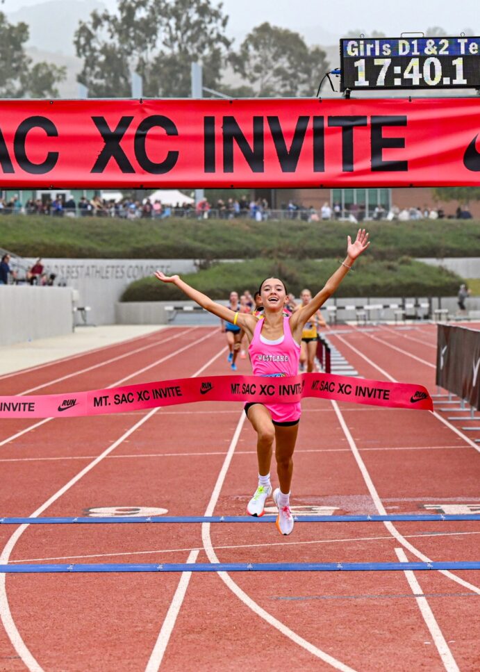 Braelyn Combe leads Corona Santiago to Mt. SAC Invitational title, Mira Costa and Westlake’s Sabrina Cruz also triumph