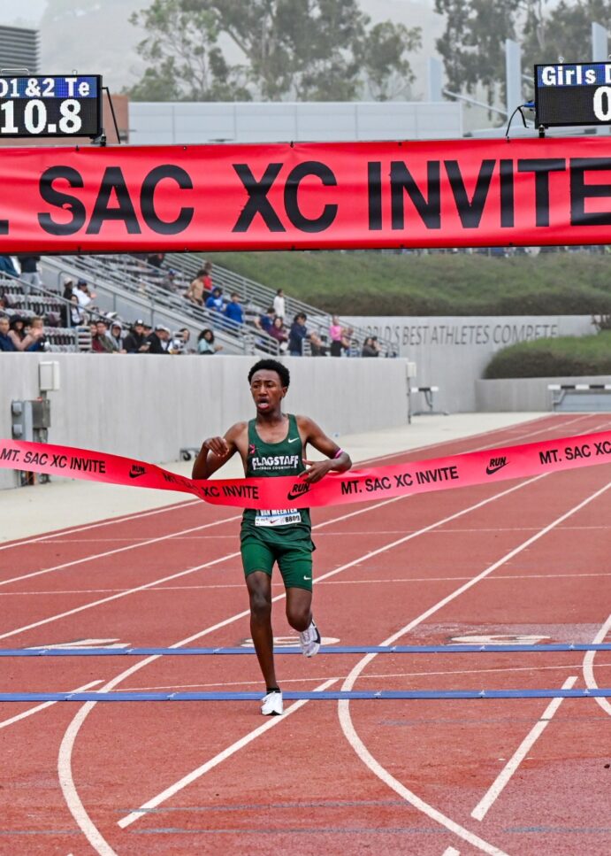Yohanes Van Meerten of Flagstaff rolls to 14:10.1 at Mt. SAC Invitational, San Clemente secures boys team sweepstakes, with Riverside Poly’s Jace Deledonne also victorious